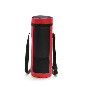 Wine Insulation Bag Portable Cylinder Oxford Cloth Insulation Package Wine Ice Bbag SH0072.4L (Red)