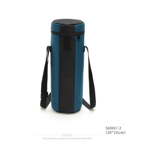Wine Insulation Bag Portable Cylinder Oxford Cloth Insulation Package Wine Ice Bbag SH0072.4L (Red) - Image 6