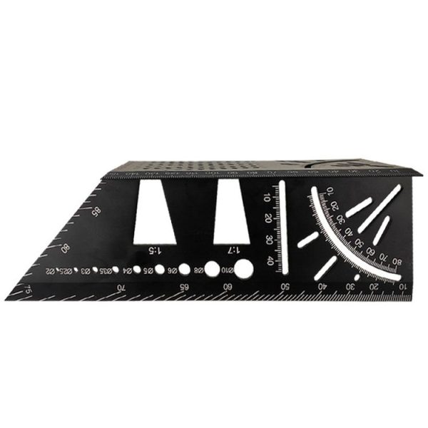 3D Woodworking Stop Gauge Aluminum Alloy Multi-function Angle Ruler - Image 2