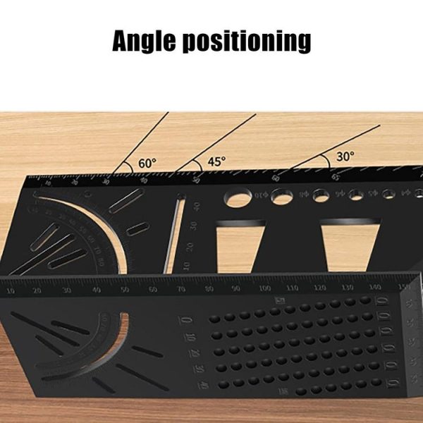 3D Woodworking Stop Gauge Aluminum Alloy Multi-function Angle Ruler - Image 5