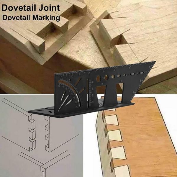 3D Woodworking Stop Gauge Aluminum Alloy Multi-function Angle Ruler - Image 6