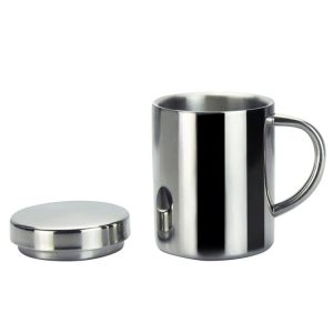 304 Stainless Steel Double Insulation Coffee Drink Milk Water Mugs Durable Drinking Cup with Lid 200ml