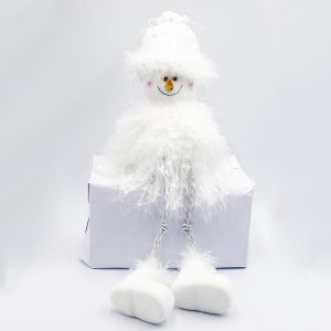 2 PCS Christmas Home Decorations Plush Cute Dolls Christmas Tree Desktop Decorations (Snowman)