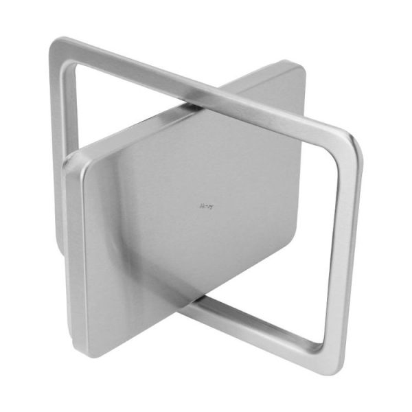 Embedded Type Stainless Steel Swing Cover Flip Kitchen Countertop Trash Can Lid Cap, Size: Square 16.2x22.7cm (Silver) - Image 6
