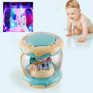 Children Touch Multi-function Hand Drum Music Early Education Intelligence Toys with Lights (Green)