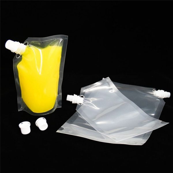 4 PCS Transparent Self-Supporting Mouth Bag Milk Juice Drink Outlet Wine Bag, Size: L - Image 8