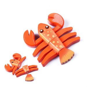 Wooden Magnetic Vegetable Fruit Cutler Kitchen Toys Children Educational Toys, Style: Lobster