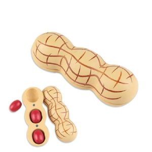 Wooden Magnetic Vegetable Fruit Cutler Kitchen Toys Children Educational Toys, Style: Peanut