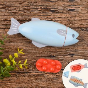 Wooden Magnetic Vegetable Fruit Cutler Kitchen Toys Children Educational Toys, Style: Salmon