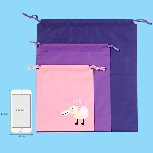 2 PCS Cute Travel Waterproof Clothes Toy Bag Shoes Sorting Bag, Size: L (Pine Sprout) - Image 6