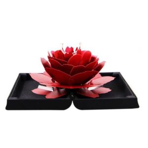 Creative Rose Rotating Ring Box Marriage Wedding Ring Box (Black)