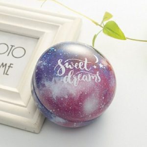Romantic Valentine Day Candy Box Flat Round Candy Box Jewelry Gift Bird Box Tote Home Garden Festive Party Supplies, Color: Blue Sky