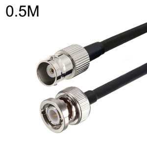 BNC Female To BNC Male RG58 Coaxial Adapter Cable, Cable Length: 0.5m