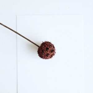 3 PCS Festival Universal Pinecone Flower Dried Flower Decoration Home Literary Table Flower (Dark Red)