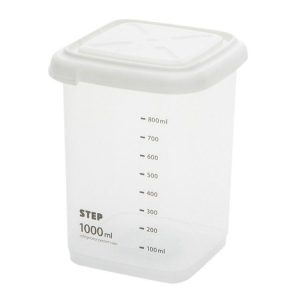 Transparent Storage Box Food Storage Box Rectangular Sealed Grain Storage Tank Kitchen With Scale Grain Box, Capacity: 1000ml