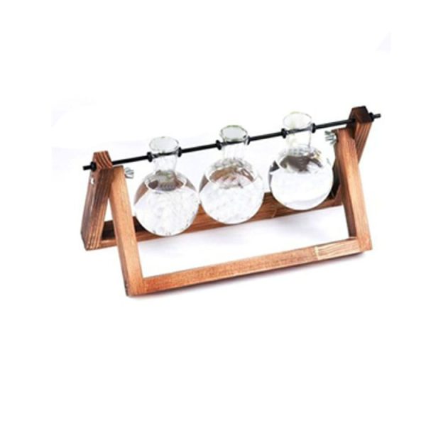 Hydroponic Plant Glass Flower Pot Crystal Ball Home Decoration Hanging Pot, Style: 3xVase - Image 3
