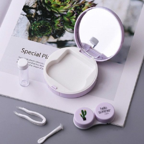 2 Pairs Contact Lens Box Beauty Box Invisible Mate Box Care Box, Random Color Delivery - Image 7