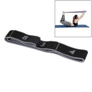 8 Lattice Yoga Stretch Band Dance Elastic Band Resistance Band (Grey)