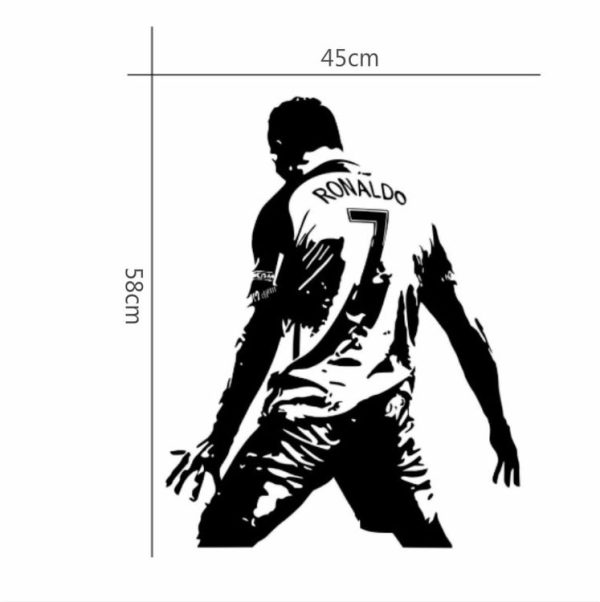 Football Player Action Silhouette Student Dormitory Bedroom Decoration Wall Sticker, Size: Small 45x58m - Image 8