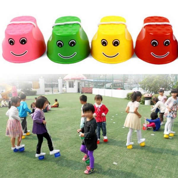 1 Pair Outdoor Plastic Balance Training Jumping Stilts Shoes for Children Walker Toy, Random Color Delivery - Image 6