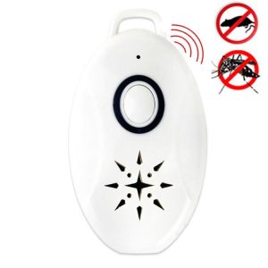 Mini Portable Outdoor Ultrasonic Repellent Anti-insect Anti-mouse for Camping Outdoor Activities (White)