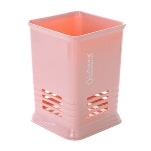 Kitchen Tabletop Candy Color Compartment Hollow Chopsticks Cage Creative Kitchen Cage Cutlery Drain Storage Chopsticks Rack, Number of layers: Single grids pink