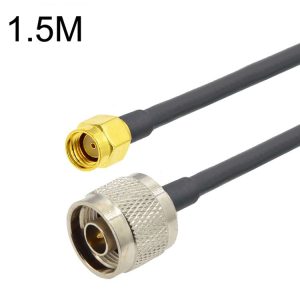RP-SMA Male to N Male RG58 Coaxial Adapter Cable, Cable Length: 1.5m
