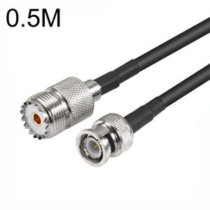 BNC Male To UHF Female RG58 Coaxial Adapter Cable, Cable Length: 0.5m
