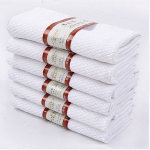 3 PCSKitchen Glass Window Soft Fiber Clean Towel 30 x 40 cm, Colour: White