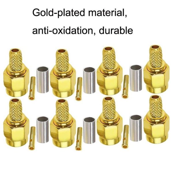 10pcs RP SMA Female Plug Connector Crimp For RG58 / LMR195 / RG142 / RG400 - Image 3