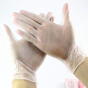 50 PCS Disposable PVC Gloves Transparent Anti-oil Anti-static Beauty Salon Manicure Tool Gloves, Size: S