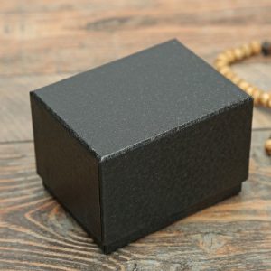 Litchi Texture Watch Box Jewelry Gift Box Earring Necklace Jewelry Watch Packaging Box, Color: Black