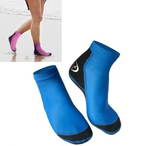DIVE & SAIL 1.5mm Neoprene + Nylon Snorkeling Socks Diving Socks Anti-slip Anti-scratch Beach Socks, Size: M (36-38) (Men Blue)