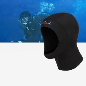 DIVE & SAIL DH-002 1mm Men and Women Swimming Caps Sunscreen Diving Cap Surfing Diving Headgear, Size: XL (Black)