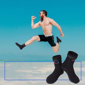 DIVE & SAIL DS-002 3mm Diving Socks Beach Surfing Snorkeling Socks Keep Warm Swimming Socks, Size: L (42-44) (Black)