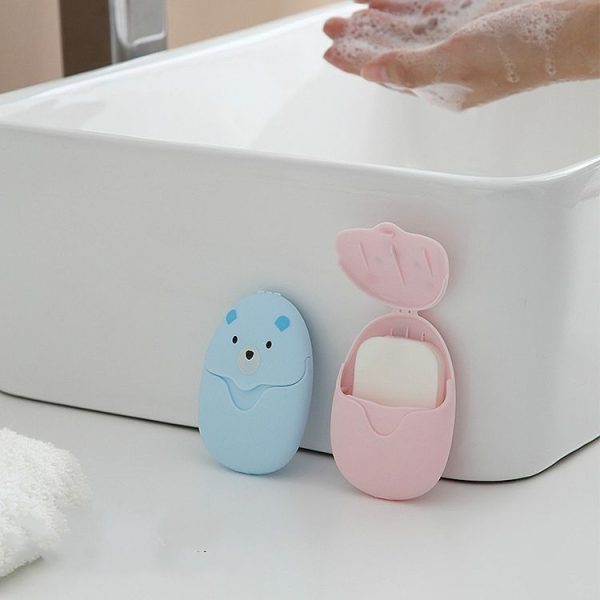 Disposable Soap Paper Outdoor Travel Portable Hand Washing And Cleaning Soap Tablets Random Color - Image 2