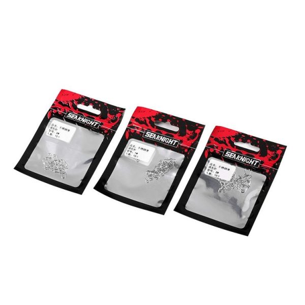 100 PCS / 10 Set SeaKnight Connect-SK01 Stainless Steel Opening Eight-shaped Ring Connector Luya Pin Hook, Specification: 0 - Image 6