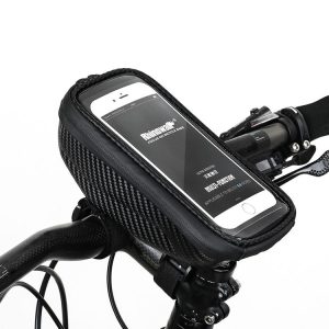Rhinowalk Hard Shell Handlebar Bag Touch Screen Phone Bag Mountain Bike Front Bag (Black)