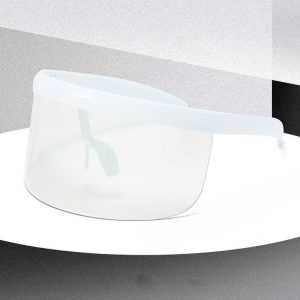 Large Frame Full Protection Outdoor Boy & Girl Sunglasses UV-proof Baby Sunglasses, Frame color: White Frame Transparent Film