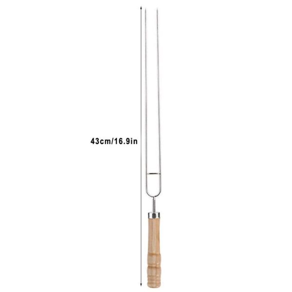 Stainless Steel Barbecue Skewers Barbecue Fork U-shaped Barbecue Fork, Spec: 4pcs - Image 2