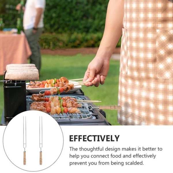 Stainless Steel Barbecue Skewers Barbecue Fork U-shaped Barbecue Fork, Spec: 4pcs - Image 5