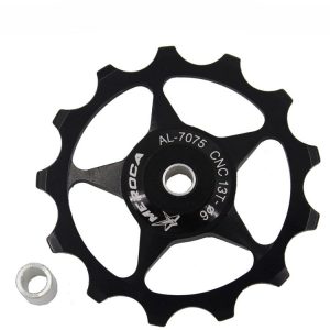 MEROCA Metal Bearings Mountain Bike Road Bike Rear Derailleur Guide Wheel 11T / 13T Guide Wheel, Specification: 13T, Color: Black