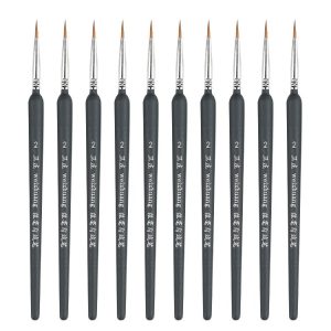 10 PCS 2 WeiZhuang Hook Line Pen Painting Hand-painted Watercolor Wolf Mint Hook Line Pen Painting Stroke Thin Line Brush, Color: Dark Blue