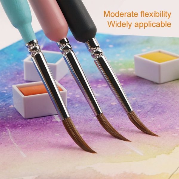 10 PCS 3 WeiZhuang Hook Line Pen Painting Hand-painted Watercolor Wolf Mint Hook Line Pen Painting Stroke Thin Line Brush, Color: Dark Blue - Image 5