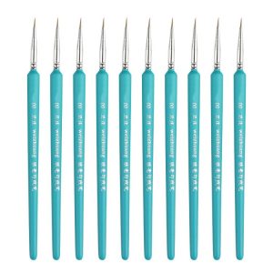 10 PCS 00 WeiZhuang Hook Line Pen Painting Hand-painted Watercolor Wolf Mint Hook Line Pen Painting Stroke Thin Line Brush, Color: Sky Blue