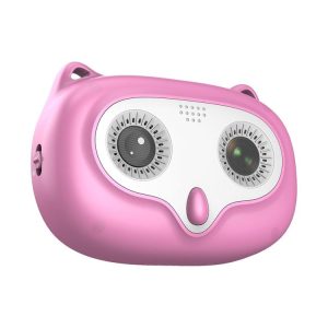 Owl Double Camera Child Camera WIFI Story Talking Digital Camera Toy (Pink)