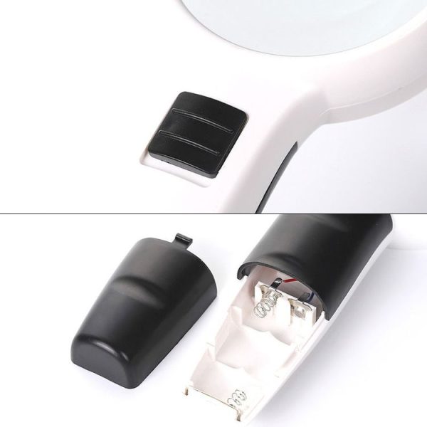Handheld High-definition Lens with LED Light Reading and Maintenance Magnifying Glass for the Elderly, Style: 95mm 10 Times - Image 7