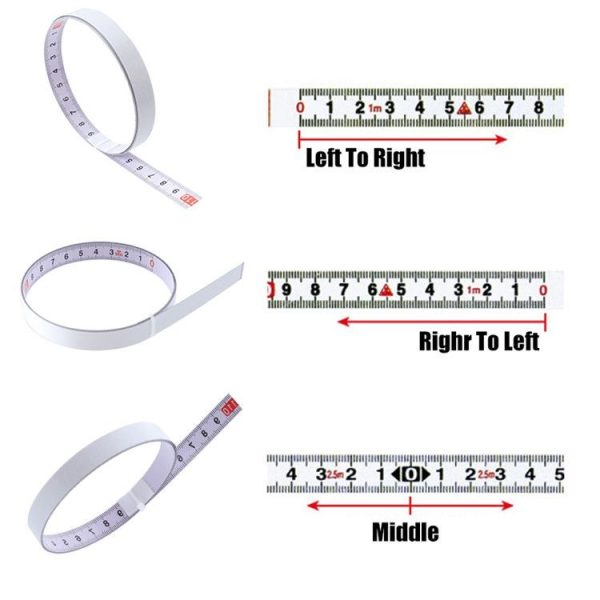 1m Sticky Scale Steel Ruler with Glue Scale Tape Measure Self-adhesive Ruler, Specification: Positive - Image 5