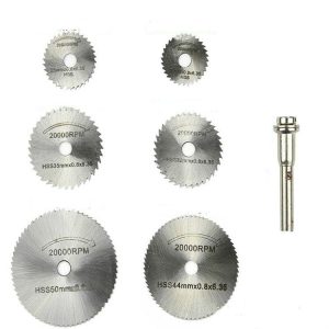 7 PCS / Set Electric Grinder Saw Blade High Speed Steel Saw Blade Woodworking Saw Blade High Speed Steel Cutting Piece, Model: 11026
