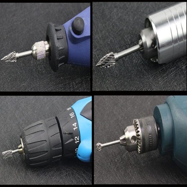 3x6MM Tungsten Steel Carbide Rotary Grinding Head Boring Cutter, Style: NO.9 point tapered tip - Image 5